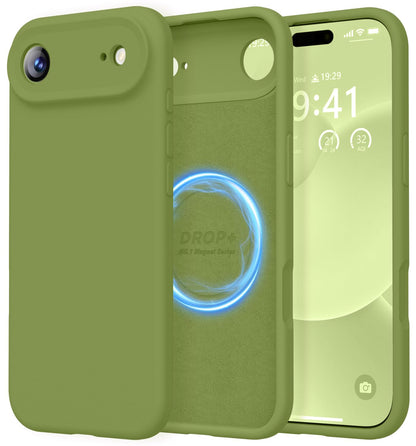 LOVE 3000 Designed for iPhone 16 Case, Premium Silicone with [Soft Anti-Scratch Microfiber Lining] Shockproof Protective Phone Case for Men Women Girls 6.1", Black