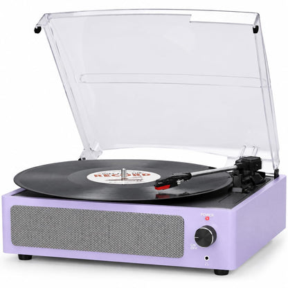 Seasonlife® Record Player for Vinyl Turntable with Speakers,Pale Purple