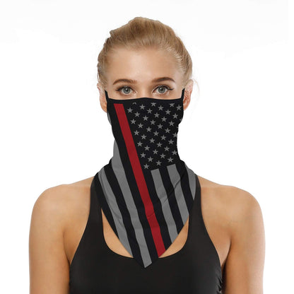 YAYOUREL Neck Gaiter Face Mask Bandanas for Men Women UV Face Scarf Cover Ear Loop Hole Facemask for Fishing Running Cycling