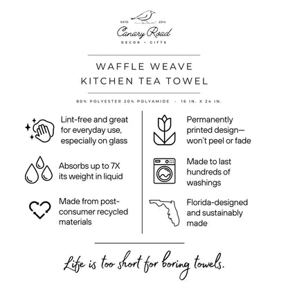 Sourdough Kitchen Towels | Floral Sourdough Era Dish Towel | Waffle Weave | Bread Lover Gift | Housewarming Gift