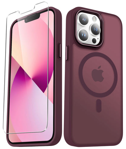 for iPhone 14 Plus Case, Matte Magnetic Phone Case, Lavender Purple