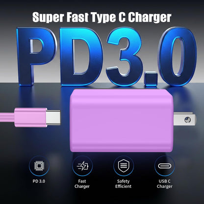 Type C Charger Fast Charging,4Pack 25W Super USB C Fast Charger Block