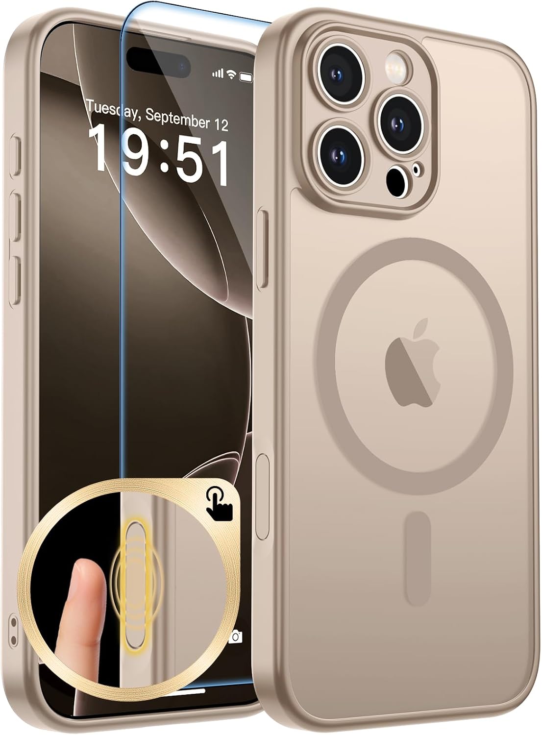 zapica Magnetic for iPhone Air Case, Dark Blue