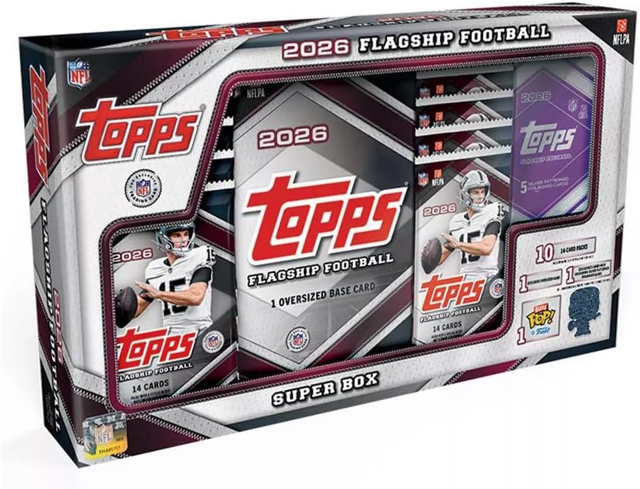 2026 Topps NFL Flagship Football Trading Card Super Box