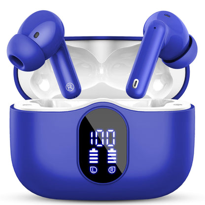 Wireless Earbuds, Bluetooth 5.4 Headphones Bass Stereo/Clear Call,Rose Gold