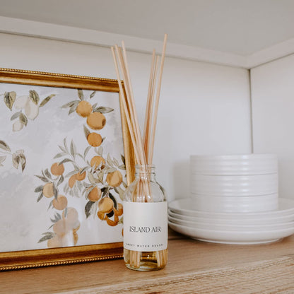 Sweet Water Decor Spa Day Reed Diffuser Set - Sea Salt, Jasmine, Wood, and Cream Scented Diffuser - Relaxing Spa Scent Diffusers for Home, Long Lasting Fragrance, Made in the USA