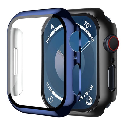 Smiling 2 Pack Case Compatible with Apple Watch Series 9 (2023)/Series 8 /Series 7 45mm with Tempered Glass Screen Protector, Hard PC Case Overall Protective Cover- Starlight