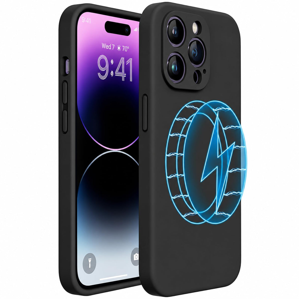 Miracase Silicone for iPhone SE 2022/SE 2020/7/8 Case,Black