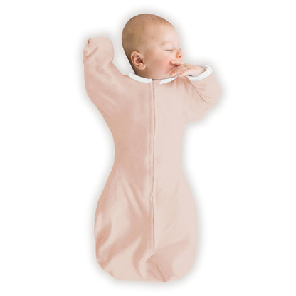 SwaddleDesigns Transitional Swaddle Sack, Cotton, Heathered Gray, 6-9mo