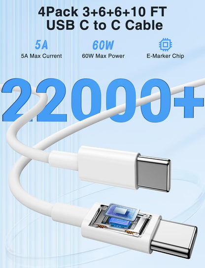 Type C Charger Fast Charging,4Pack 25W Super USB C Fast Charger Block