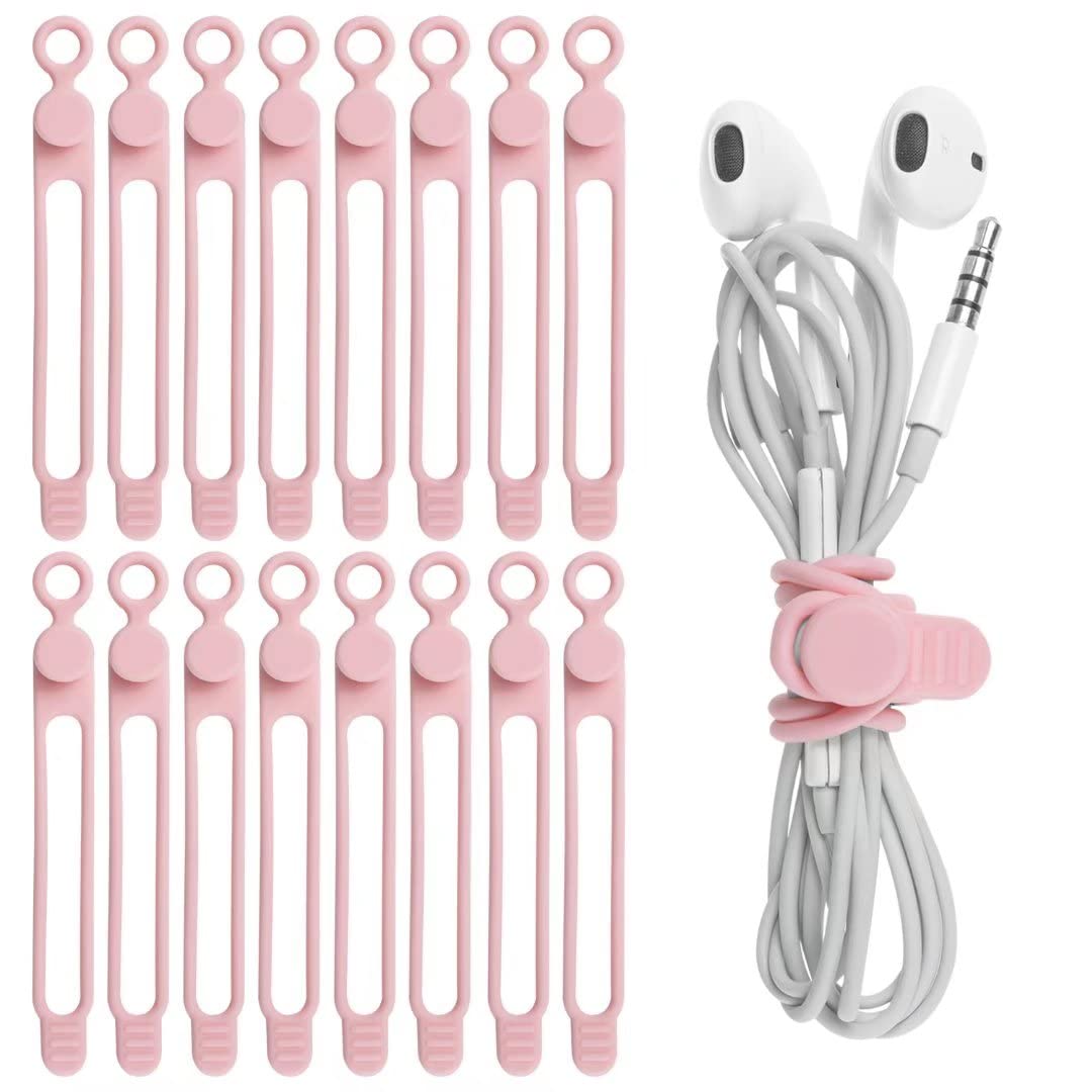 Silicone Cable Ties, Cord Organizer Cable Management,2Sizes-Grey
