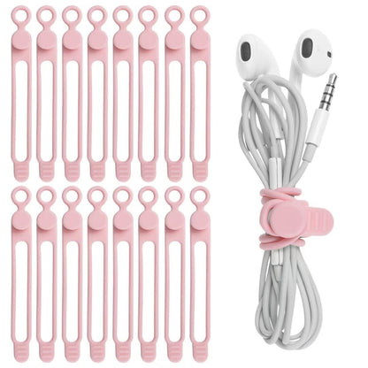 Silicone Cable Ties, Cord Organizer Cable Management,2Sizes-Grey