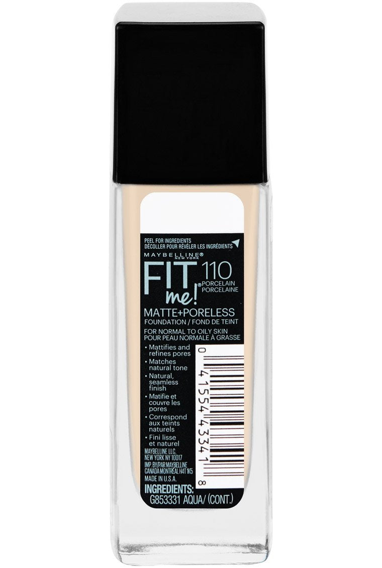 Maybelline Fit Me Matte + Poreless Liquid Oil-Free Foundation Makeup, Sun Beige, 1 Count (Packaging May Vary)