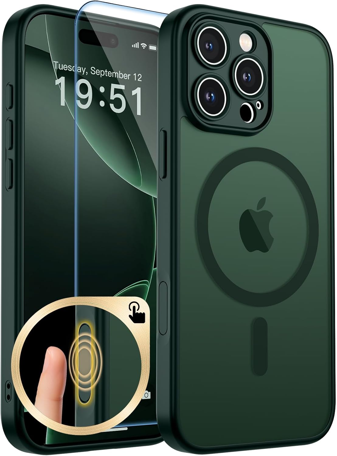zapica Magnetic for iPhone Air Case, Dark Blue