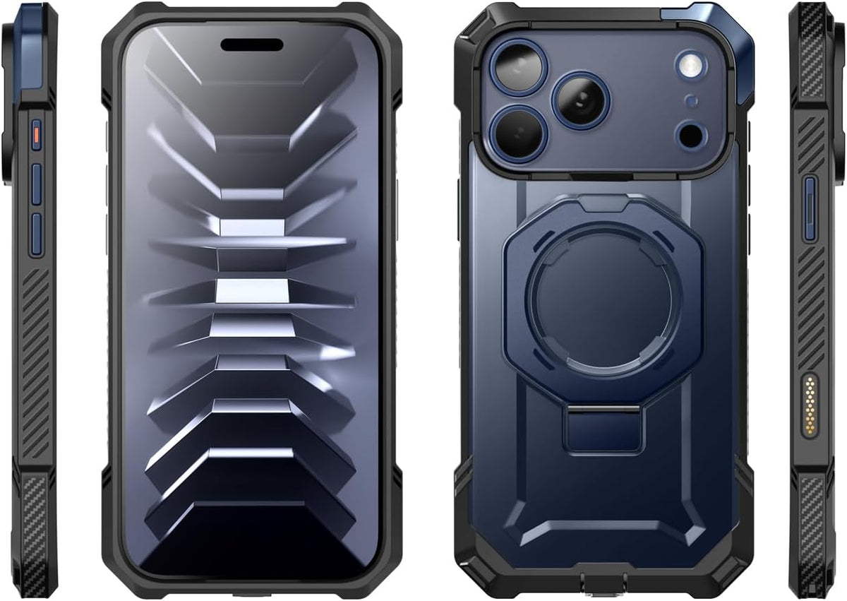 SUPCASE for iPhone 17 Case with Stand & Camera Control Button, Black