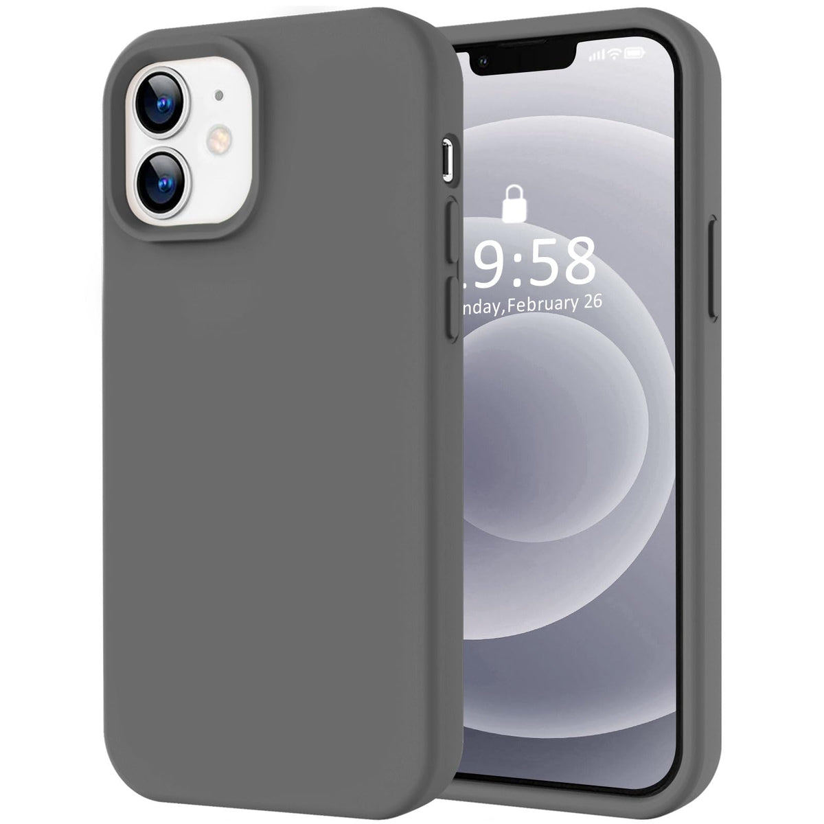 LOVE 3000 Designed for iPhone 16 Case, Premium Silicone with [Soft Anti-Scratch Microfiber Lining] Shockproof Protective Phone Case for Men Women Girls 6.1", Black