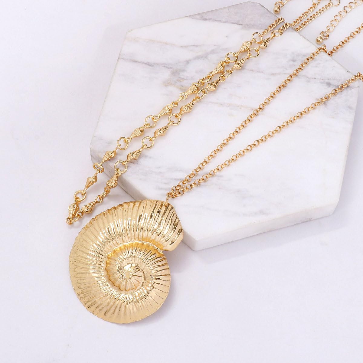 Halloween Gold Conch Necklace Jewelry Accessory for Women