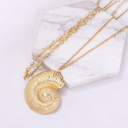 Halloween Gold Conch Necklace Jewelry Accessory for Women
