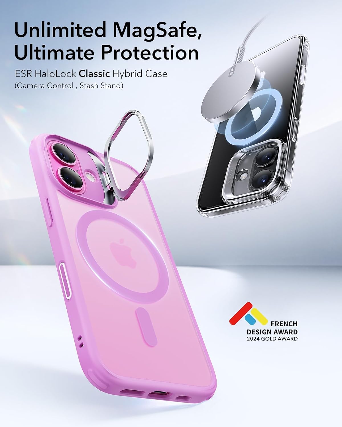 ESR Classic Hybrid for iPhone 18 Pro Max/17 Pro Max Case with Flex Stand