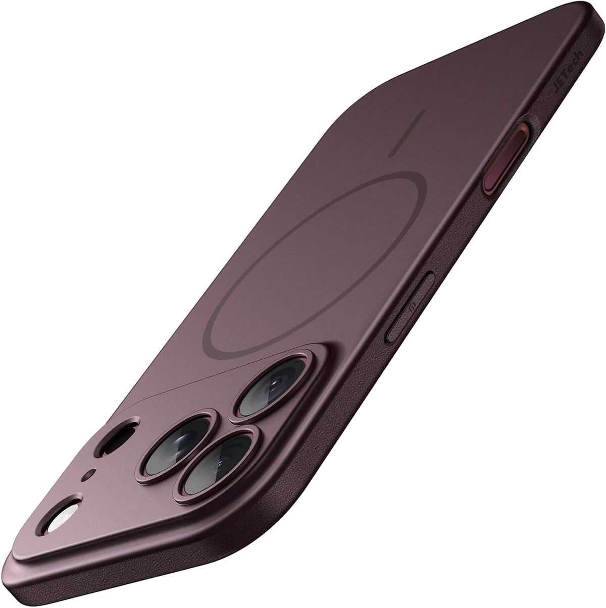 JETech Magnetic Slim Case for iPhone 18 Pro, Dark Cherry