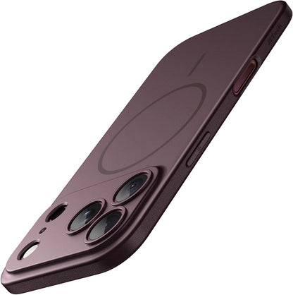JETech Magnetic Slim Case for iPhone 18 Pro, Dark Cherry