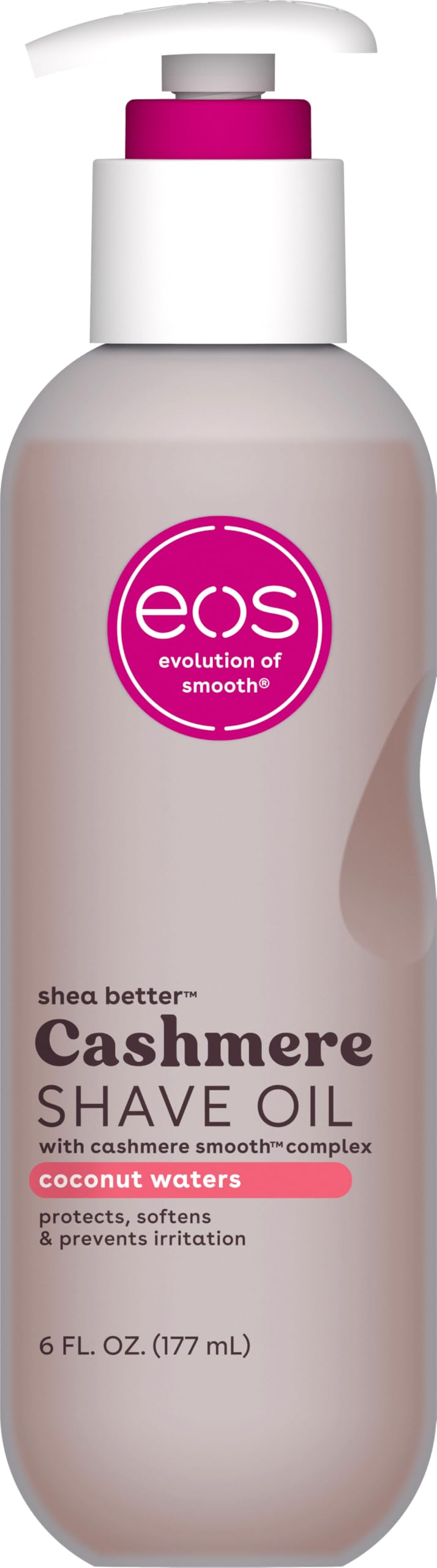 eos Cashmere Shave Oil- Fresh & Cozy, Moisturizing Shea Butter, 6 fl oz
