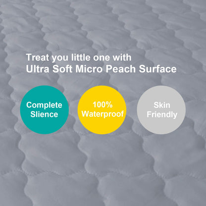 Crib Mattress Protector Sheets Fitted Waterproof Mattress Pad Cover 2 Pack