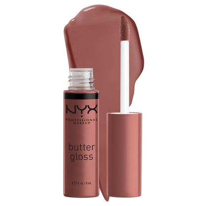 NYX PROFESSIONAL MAKEUP Butter Gloss, Non-Sticky Lip Gloss - Sugar Glass ,Clear