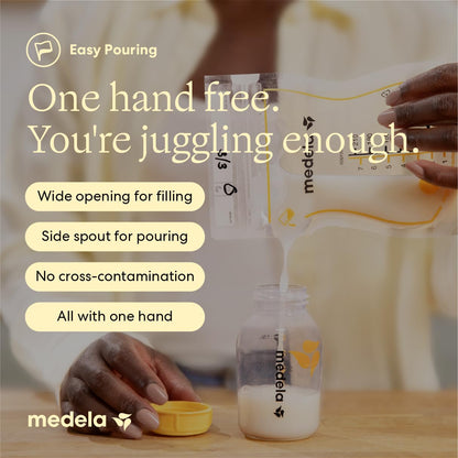 Medela Easy Pour Breast Milk Storage Bags, 200 Count, 7 oz/210 ml