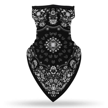 YAYOUREL Neck Gaiter Face Mask Bandanas for Men Women UV Face Scarf Cover Ear Loop Hole Facemask for Fishing Running Cycling