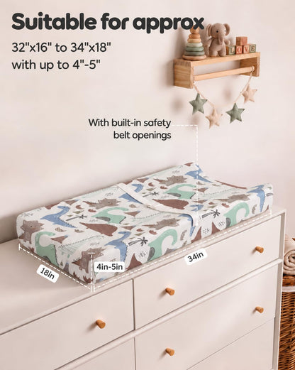 Yoofoss 2-Pack Baby Crib Sheets for Boys Girls 52x28 (Green+Leaf)