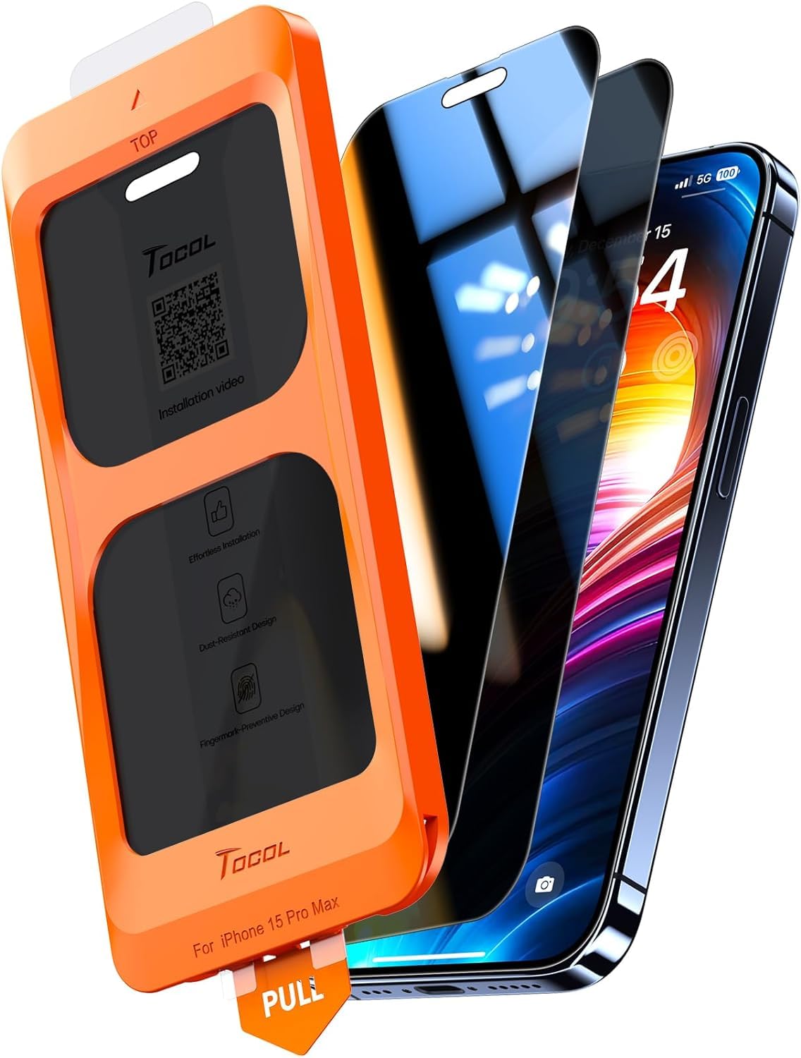 TOCOL for iPhone 17 Screen Protector, Easy Installation