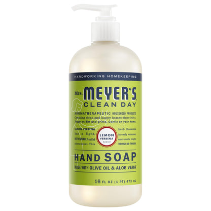 MRS. MEYER'S CLEAN DAY Liquid Hand Soap, Lemon Verbena, 12.5 fl oz, 3 Pack