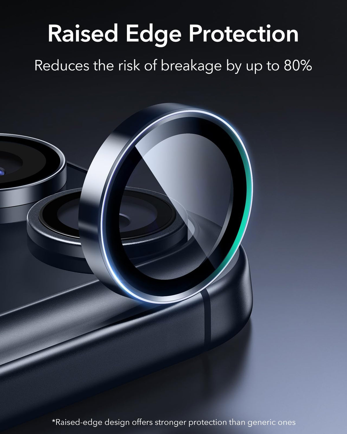 ESR for iPhone 17 Pro Max/17 Pro Camera Lens Protector, 1 Pack, Black