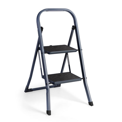 VonHaus 3 Step Ladder – Premium Quality Folding Step Ladder for DIY and Gardening - Anti Slip Feet, Easy to Store Ladder, 150KG Max Capacity - Durable Steel