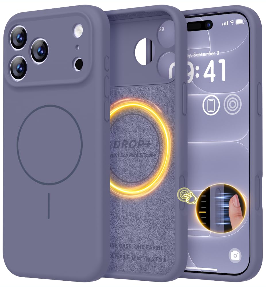 LOVE 3000 Designed for iPhone 16 Case, Premium Silicone with [Soft Anti-Scratch Microfiber Lining] Shockproof Protective Phone Case for Men Women Girls 6.1", Black