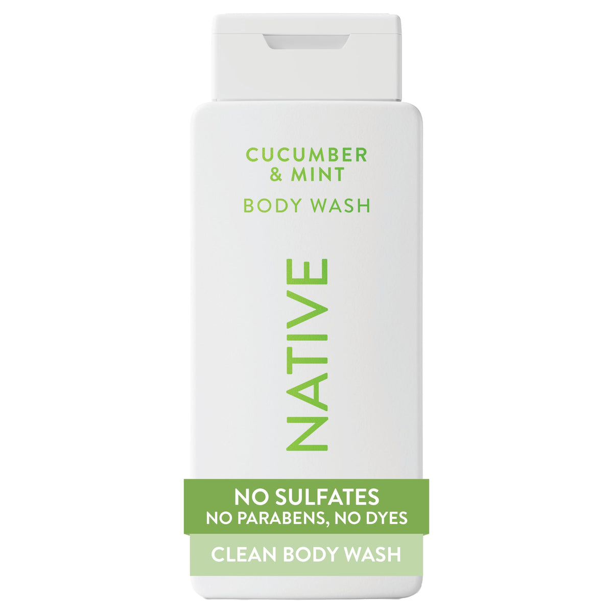 Native Clean Body Wash for Women & Men, Powder & Cotton Scent, 18 fl oz