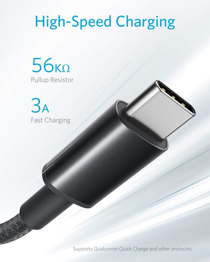 Anker USB A to USB C Cable, USB to USB C Cable(2Pack,3ft,Black)