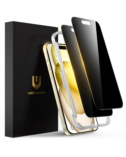 UNBREAKcable Privacy Screen Protector for iPhone 16 Pro, 2-Pack