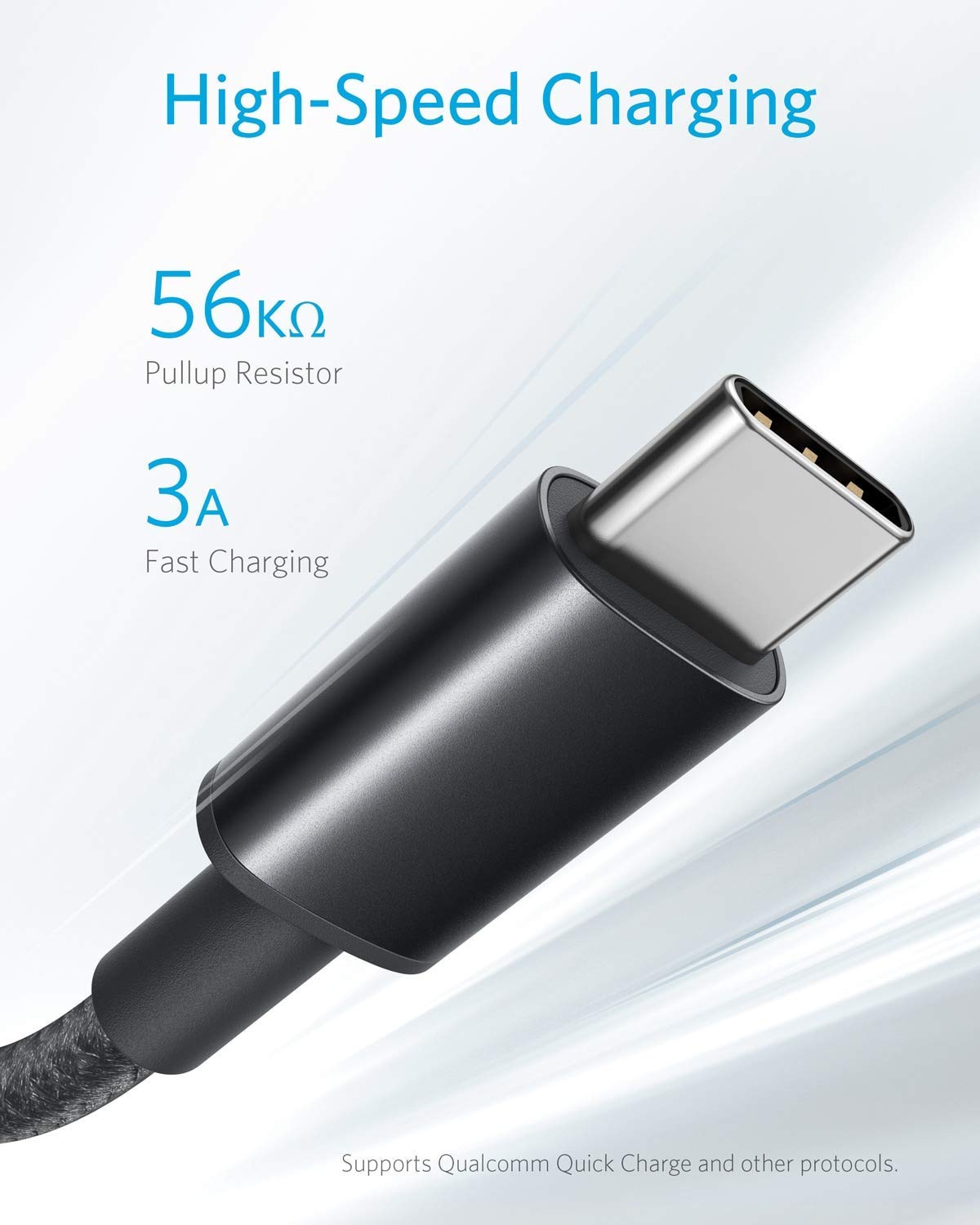 Anker USB A to USB C Cable, USB to USB C Cable(2Pack,3ft,Black)