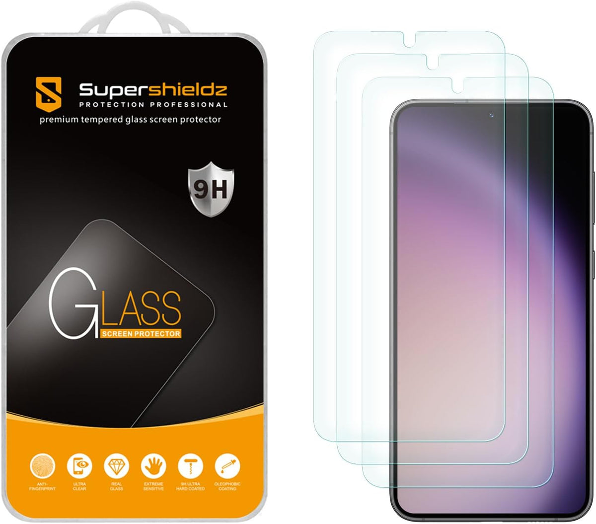 Supershieldz (3 Pack) Designed for Samsung Galaxy S26 FE / S25 FE Tempered Glass Screen Protector, Anti Scratch, Bubble Free