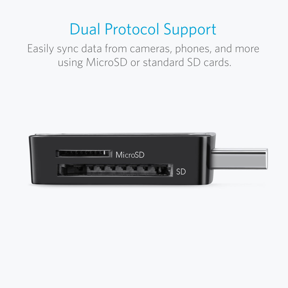 Anker SD Card Reader USB C, Dual Slots USB Type C to Micro SD Card Adapter