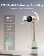 dreame Bladeless Tower Fan MF10 for Bedroom with 270° Spatial Airflow