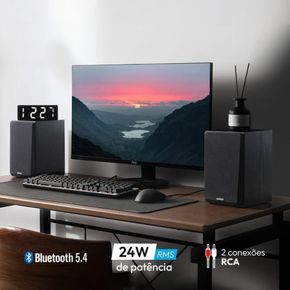 Edifier R990BT 2.0 Active Multimedia Speakers - Bluetooth Bookshelf Speakers - Powered Studio Monitor Speaker - MDF Enclosure - 24W RMS (Pair)