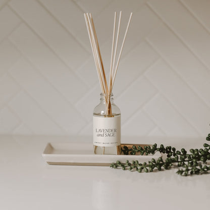 Sweet Water Decor Spa Day Reed Diffuser Set - Sea Salt, Jasmine, Wood, and Cream Scented Diffuser - Relaxing Spa Scent Diffusers for Home, Long Lasting Fragrance, Made in the USA