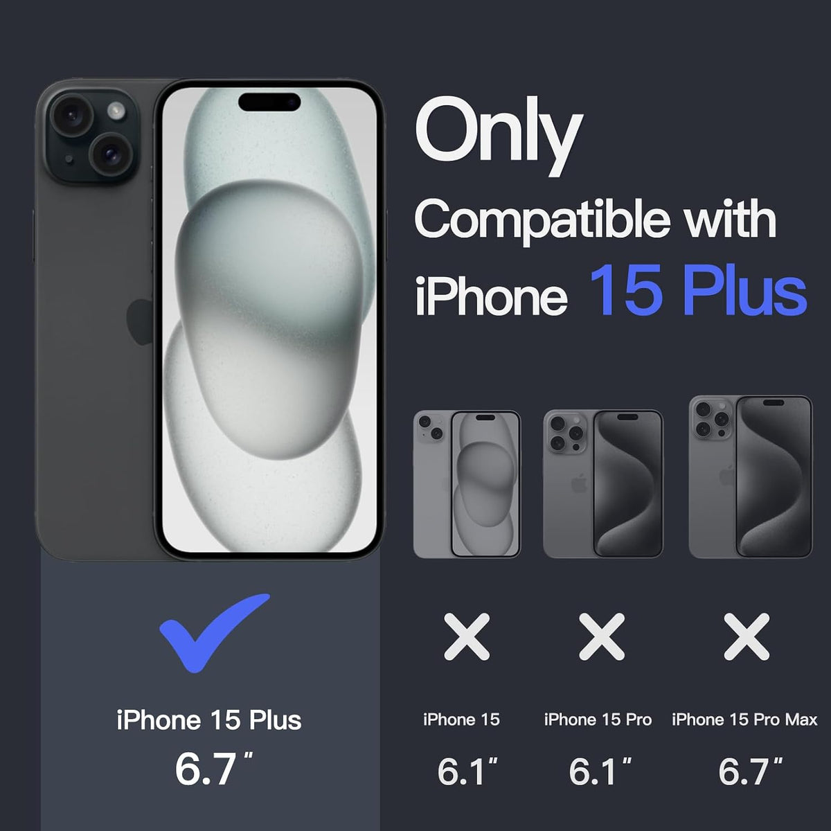 JETech Case for iPhone 15, Anti-Yellowing, Green
