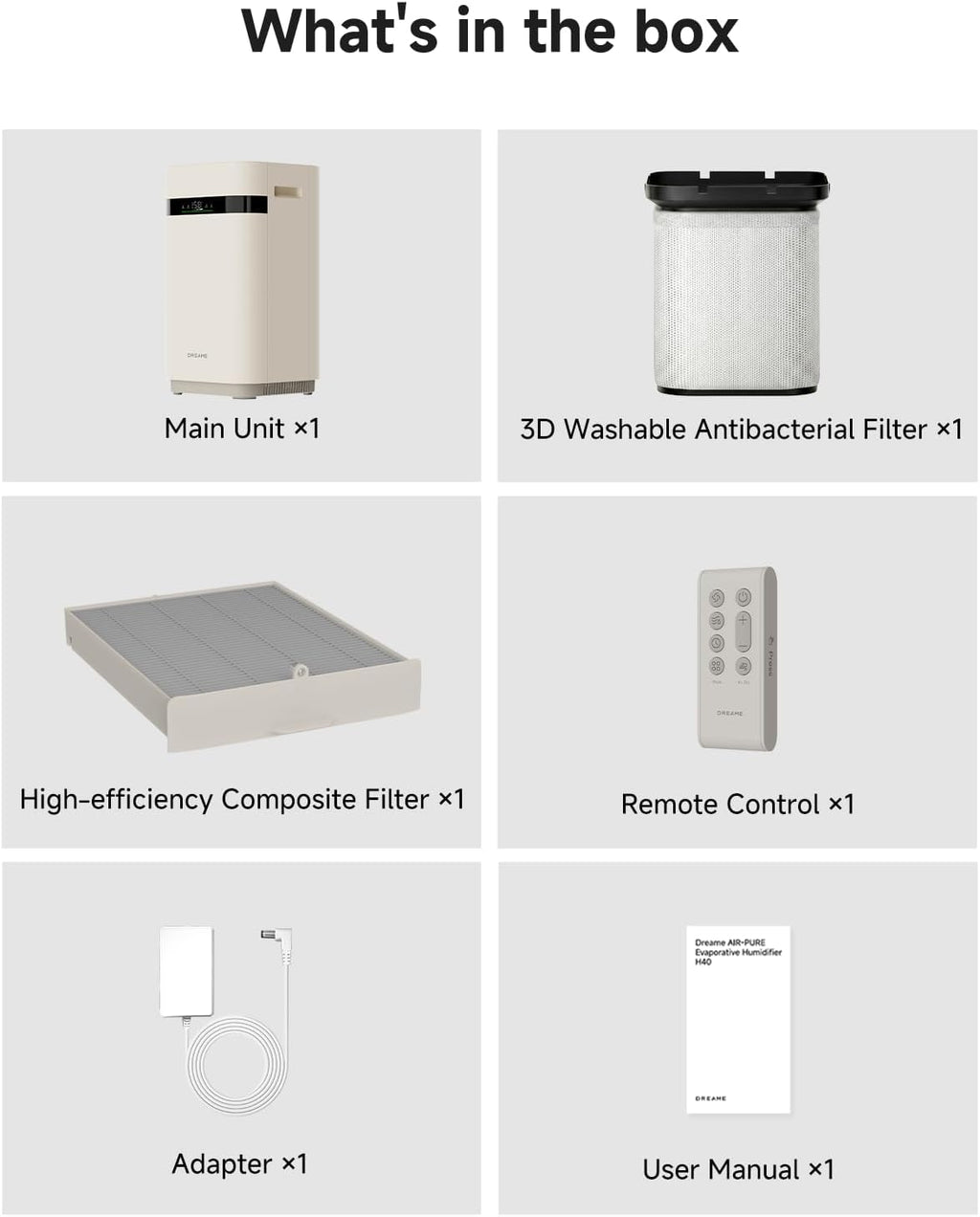 Dreame H40 Mist-Free Humidifier, 3-Stage Purification for Comfotable Air