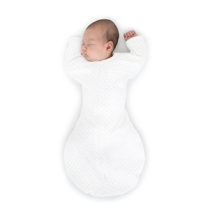 SwaddleDesigns Transitional Swaddle Sack, Cotton, Heathered Gray, 6-9mo