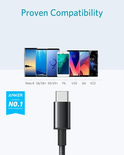 Anker USB A to USB C Cable, USB to USB C Cable(2Pack,3ft,Black)