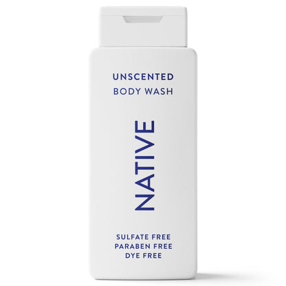 Native Clean Body Wash for Women & Men, Powder & Cotton Scent, 18 fl oz